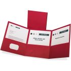 Couverture de présentation à 3 pochettes rouge