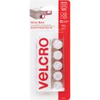 Attaches velcro® ronds, 5/8". paquet de 15. blanc