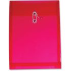 Enveloppe transparente expansible rouge