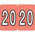 Étiquettes de classement annuel 2020 - saumon