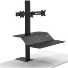 Station de travail assis-debout lotus™ ve moniteur double