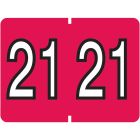 Étiquettes de classement annuel 2021 - rouge