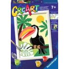Peinture à numéros creart : toucan dans la jungle