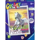 Peinture à numéros creart : cheval coucher soleil