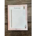 Petit bloc-notes - ma liste du jour rose et coeur