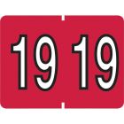Étiquettes de classement annuel 2019 - rouge
