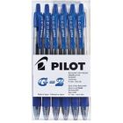 Stylos à bille roulante rétractable g2 0,7 mm. boîte de 6 bleu