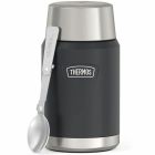 Bocal à nourriture en acier inoxydable avec cuillère thermos granite