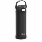 Bouteille d'eau en acier inoxydable avec bec verseur et couvercle verrouillable thermos noir mat