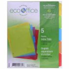 Intercalaires en poly assortis paquet de 5