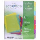 Intercalaires en poly assortis paquet de 8