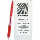 Stylo gel rétractable sarasa clip encre rouge