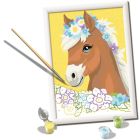 Peinture à numéros creart: cheval avec fleurs