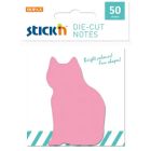 Feuillets autoadhésifs forme chat (rose) @50