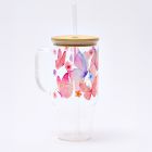 Gobelet fantaisie - fleur et papillon