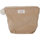 Sac à cosmétique beige format moyen en corduroy