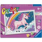 Peinture à numéros creart: licorne rose