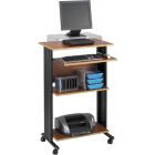 Station de travail debout à hauteur fixe safco® mÜv™ cerisier/noir