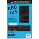 Lettres et chiffres en vinyle geosign chiffres noirs, lettres majuscules et minuscules 6 mm (1/4")