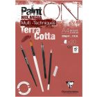 Bloc paint'on terracotta collé 20 feuilles a4 250g