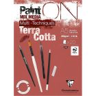 Bloc paint'on terracotta collé 20 feuilles a5 250g