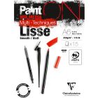 Bloc paint'on collé blanc lisse a6 15 feuilles 250g