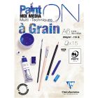 Bloc paint'on collé blanc à grain a6 15 feuilles 250g