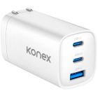 Chargeur mural 65w gan usb + usb-c powercharge konex