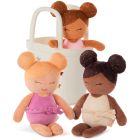 Lullababy - ensemble de 3 poupées de bain en peluche dans un panier
