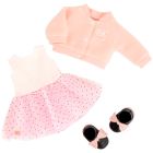 Vêtement og - "ballet academy" - tenue de ballet avec veste pour poupée de 46 cm
