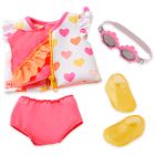 Vêtement og - "love to swim" - maillot de bain pour poupée de 46 cm