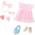 Vêtement og de luxe - "all heart" - robe à cœur avec accessoires pour poupée de 46 cm