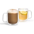 Tasses à paroi double en verre, ensemble de 2