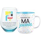 Duo tasse & verre "bonne fête"