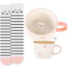 Duo tasse & bas petit chat