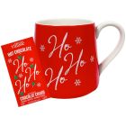 Ensemble de tasse et chocolat chaud ho ho ho