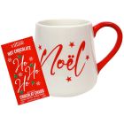 Ensemble de tasse et chocolat chaud noël