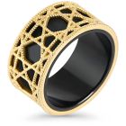 Bague noor - or et noir - grandeur  7