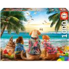 Casse-tête : chiens sur la plage (1000)