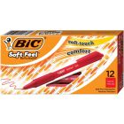 Stylo à bille rétractable soft feel® boîte de 12 rouge