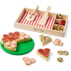 Aliments en bois - ensemble de jeu pizza