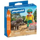 Playmobil duo pack - soigneur et rhinocéros