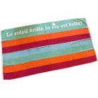 Serviette de plage en ratine.