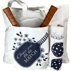 Sac en coton avec espace pour raquette et balles de pickleball