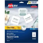 Cartes professionnelles carrées à coupe nette