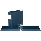 Reliure à anneaux ronds bleu marine 3 pouces