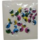 Yeux mobiles avec cils de couleurs et tailles