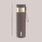 Bouteille d'eau de 24oz avec sangle et paille terre