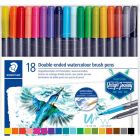 Feutres-pinceaux aquarelle à double extrémité
