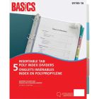Index intercalaires couleurs assorties 5 onglets